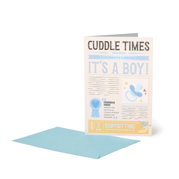LARGE GREETING CARD - CUDDLE TIMES NEWSPAPER su linait
