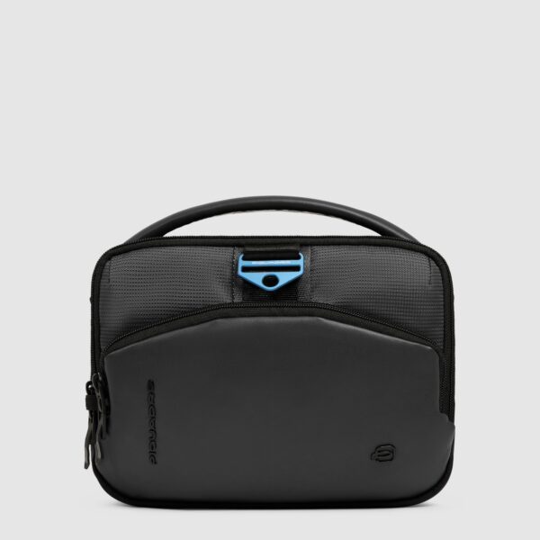 Tracolla Piquadro Uomo Porta Tablet Mini In Tessuto Riciclato PQ-Hearth Nera su linait