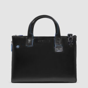 Borsa Piquadro Sottile Porta PC 14 e Tablet In Pelle Blue Square Nera su linait