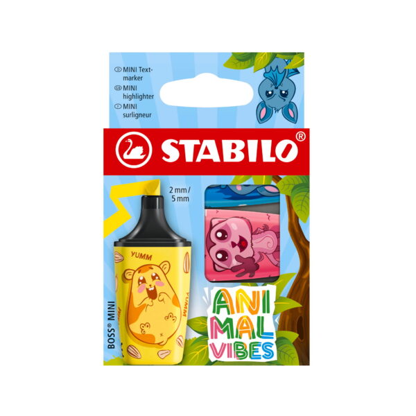 Stabilo Boss Mini Animal Vibes 3 colori assortiti su linait
