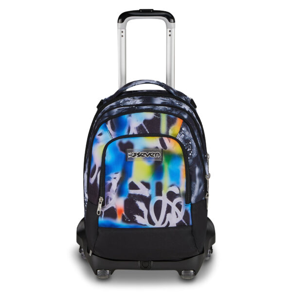Trolley Scuola con Carrello Sganciabile Seven 8 Ruote Detach BUZZY NOTE BOY su linait