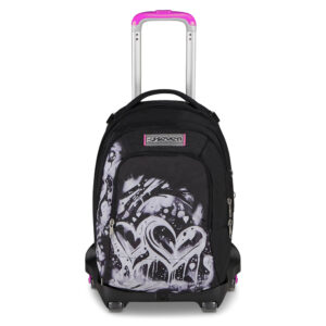 Trolley Scuola con Carrello Sganciabile Seven 8 Ruote Detach PLUMPY LINE GIRL su linait