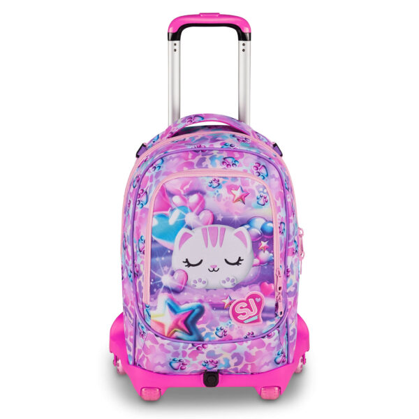 Trolley Scuola con Carrello Sganciabile SJ Gang 8 Ruote GLOWCAT su linait