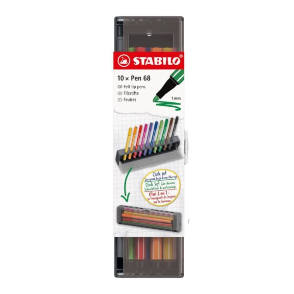 Stabilo Point 68 Click Set 10 colori su linait