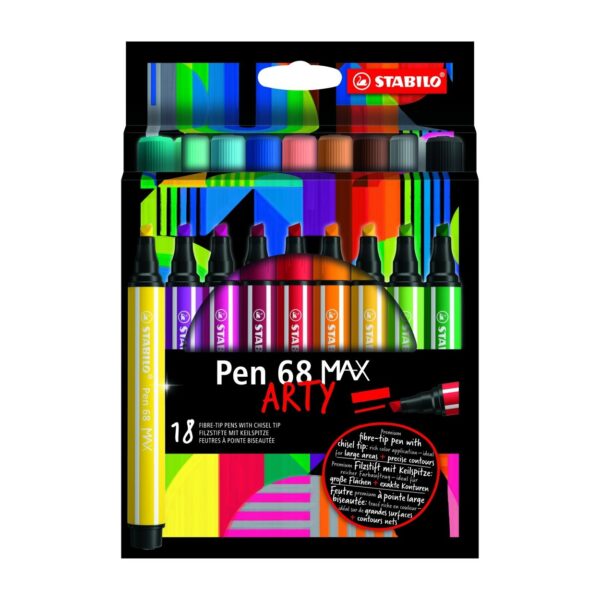 Stabilo Pen 68 Max Arty Confezione 18 colori assortiti su linait