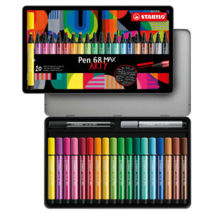 Stabilo Pen 68 Max Arty Confezione in Metallo 20 colori assortiti su linait
