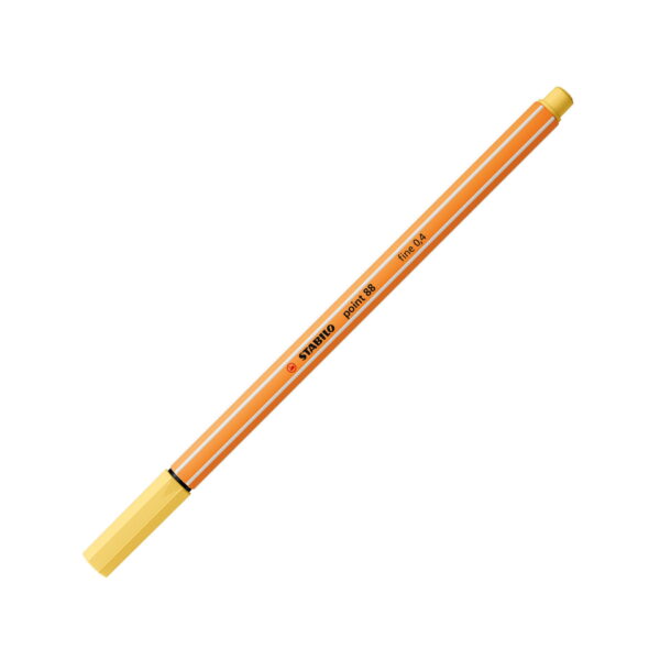 Penna fineliner - STABILO point 88 - Giallo Chiaro #23 su linait