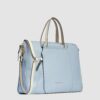 6 in pelle Circle azzurro/beige su linait