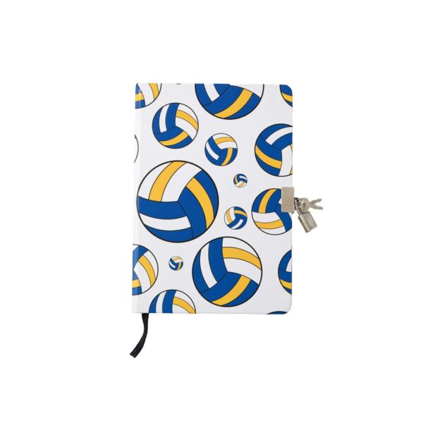 Diario Segreto con Lucchetto Volleyball A5 96 Fogli 80gr
