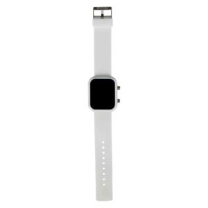 Digital Watch Seven con Cinturino Gommato Bianco