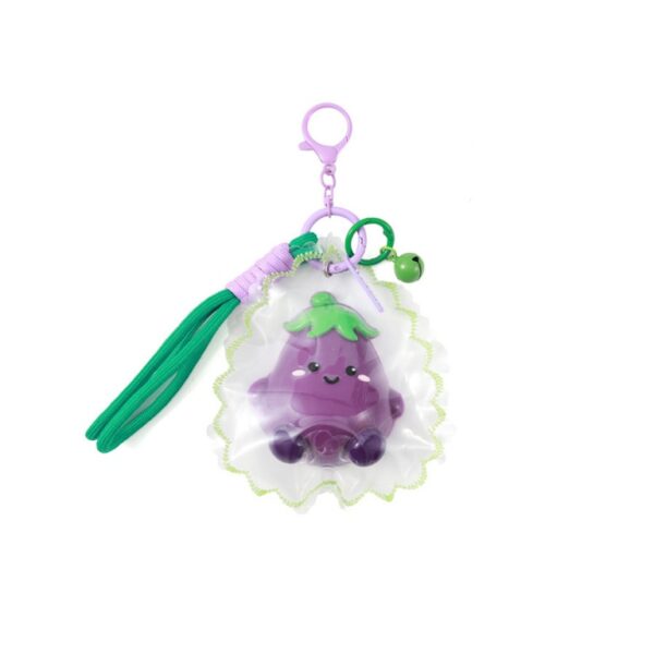 Portachiavi Jellypop Con Moschettone Ellie Eggplant