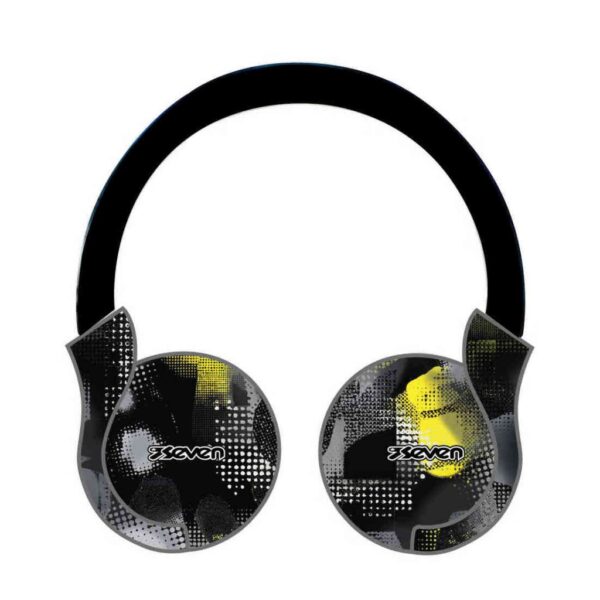 Seven Cuffie Wireless Microfono Comandi Digitali Giallo