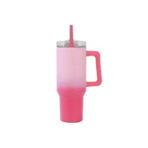 Tazza Termica da Viaggio Rosa 1200 ml con cannuccia integrata