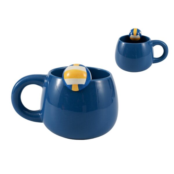 Tazza in Cermica con Charm Volleyball 13x8