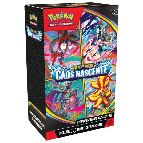 Pokémon confezione da 6 buste Megaevoluzione - Caos Nascente su linait