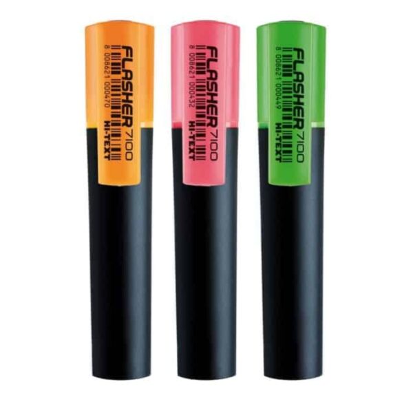 Set 3 Evidenziatore Hi-Text FLASHER 7100 Colori Assortiti