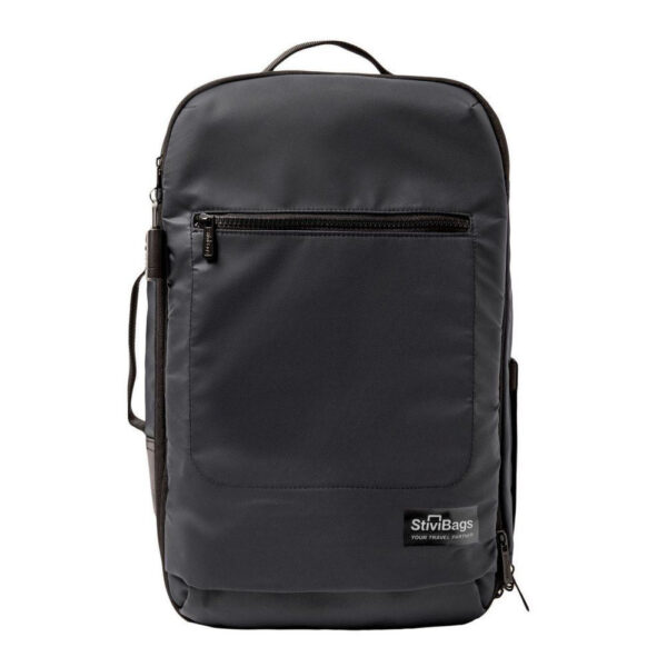 Zaino AIRCABIN in Tessuto Gommato Antipioggia 40x30x20 cm Nero su linait