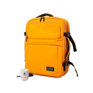 Zaino AIRMAX in Tessuto Gommato Antipioggia 44X35.5X14 cm Giallo su linait