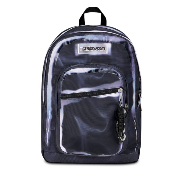 Zaino Scuola Freethink Seven SHADOWS OF COLOR Nero Grigio su linait