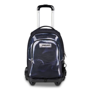 Trolley Scuola 8 Ruote Smontabile Detach Sseven SHADOWS OF COLOR Nero Grigio su linait