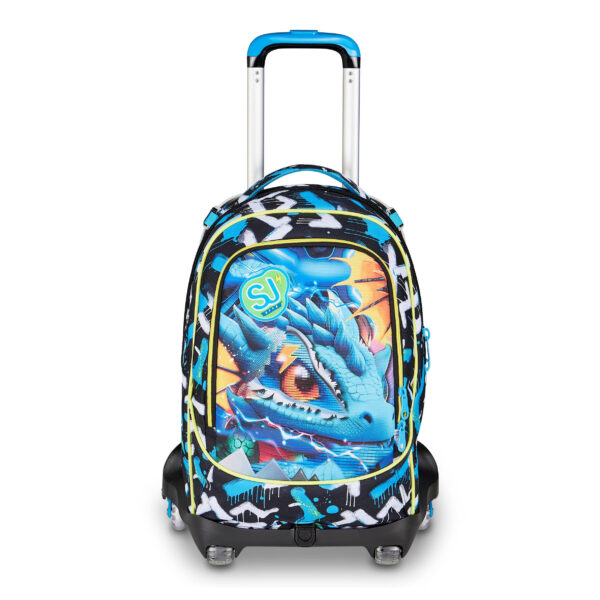 Trolley Scuola 8 Ruote Smontabile SJ GANG Metal Dragon Boy su linait
