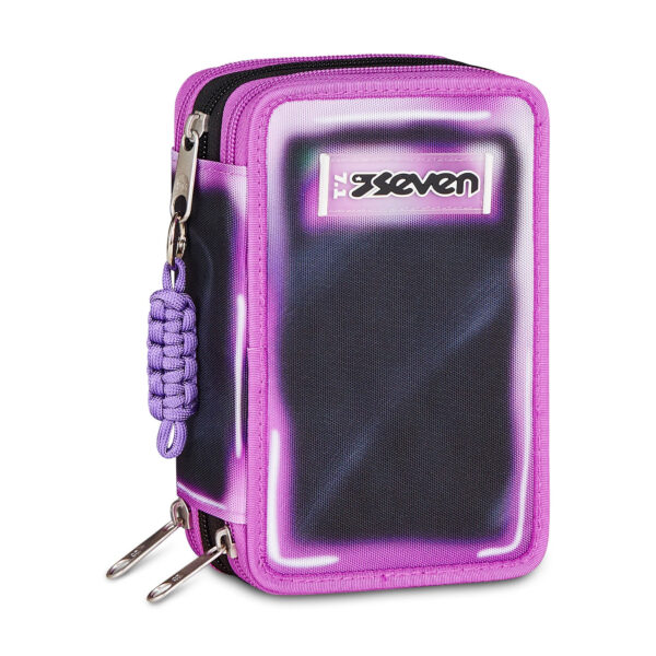 Astuccio Seven 3 ZIP completo SHADOWS OF COLOR Nero Viola su linait