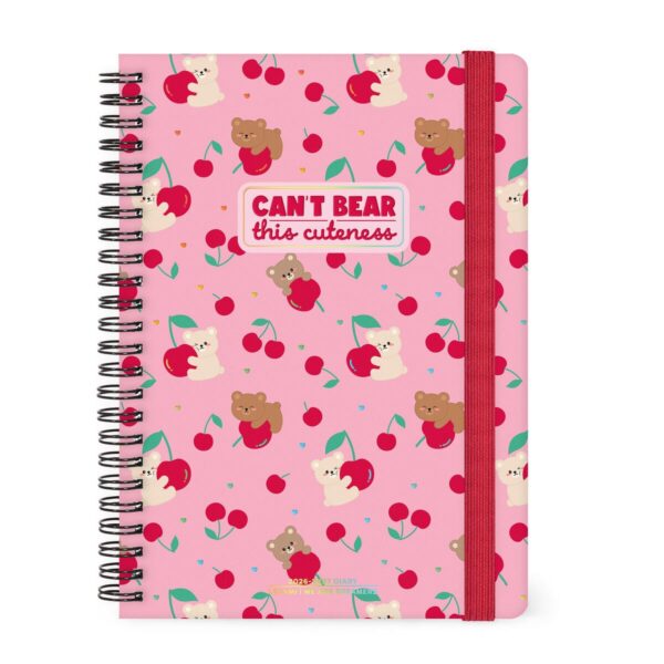 Agenda 16 Mesi Settimanale Spiralata Legami Large Con Notebook 2026/2027 Teddy Bear Pink su linait