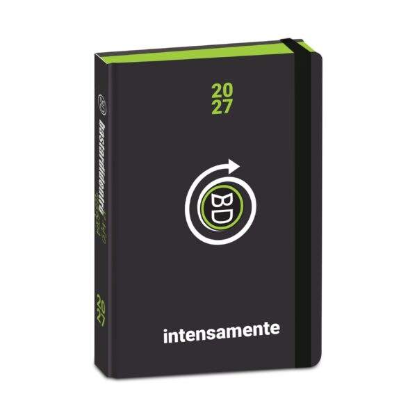 Diario BastardiDentro Intensamente Light 2026/27 Datato 11x15cm Copertina Morbida con Elastico Nero su linait