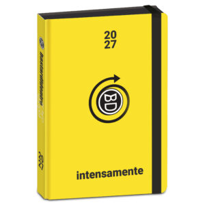 Diario BastardiDentro Intensamente Light 2026/27 Datato 13x18cm Copertina Morbida con Elastico Giallo su linait