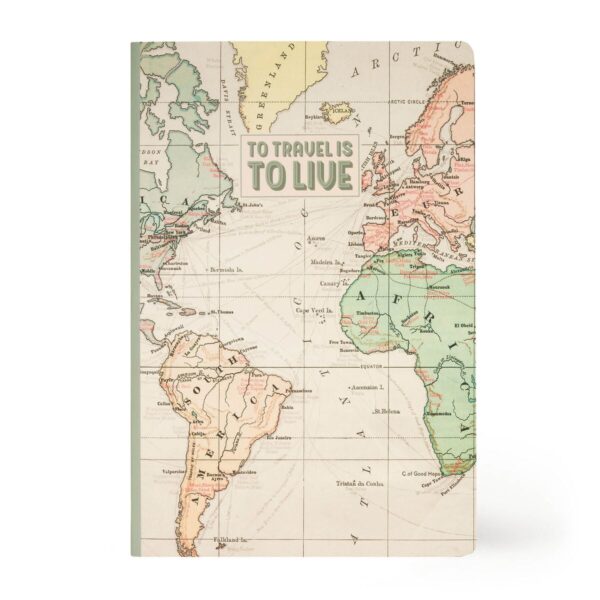 LINED NOTEBOOK - QUADERNO - MEDIUM - TRAVEL su linait