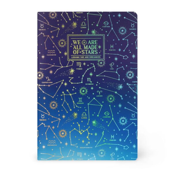 PLAIN NOTEBOOK - QUADERNO - MEDIUM - STARS su linait