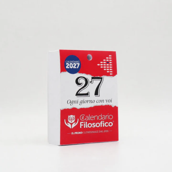 In Tempo Calendario Filosofico Giornaliero 2027 con Supporto in Cartone Formato A6 10x14cm su linait