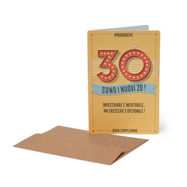 Large Greeting Card - Buon Compleanno 30 su linait