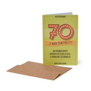 Large Greeting Card - Buon Compleanno 70 su linait