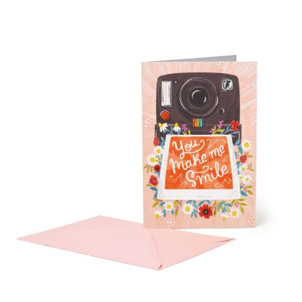 LARGE GREETING CARD - YOU MAKE ME SMILE su linait