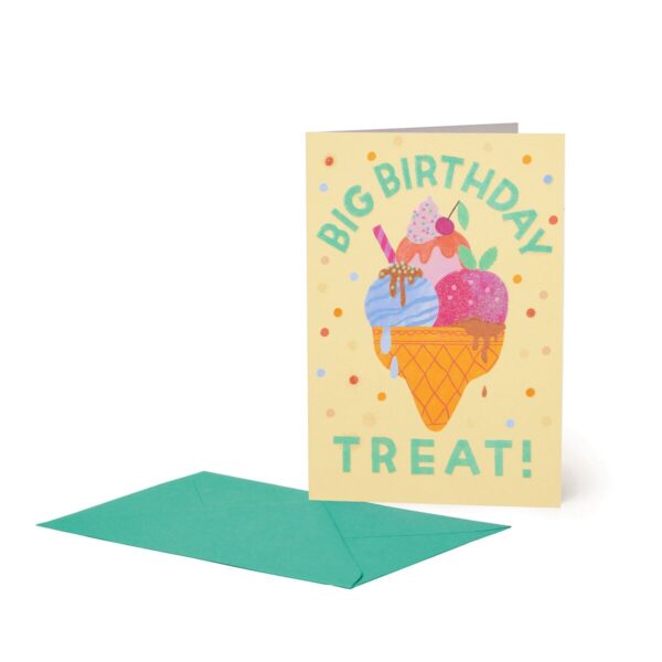LARGE GREETING CARD - ICE CREAM su linait
