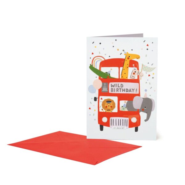 LARGE GREETING CARD - BIRTHDAY BUS su linait