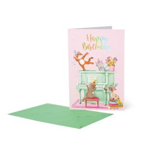 LARGE GREETING CARD - PIANO CATS su linait
