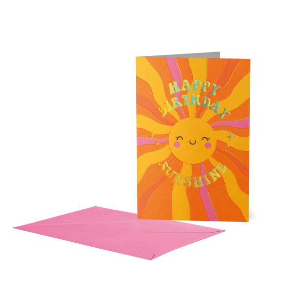 LARGE GEETING CARD - HAPPY BIRTHDAYS SUN su linait