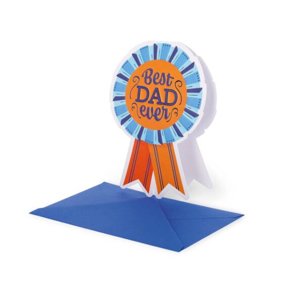 LARGE GREETING CARD - BEST DAD EVER COCKADE su linait