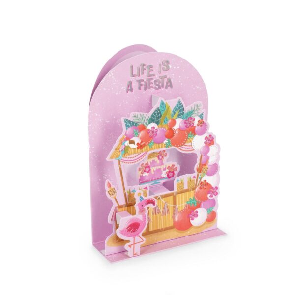 Biglietto Pop-Up GREETING CARD Life Is A Fiesta su linait