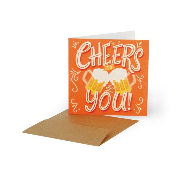 SMALL GREETING CARD - CHEERS TO YOU su linait