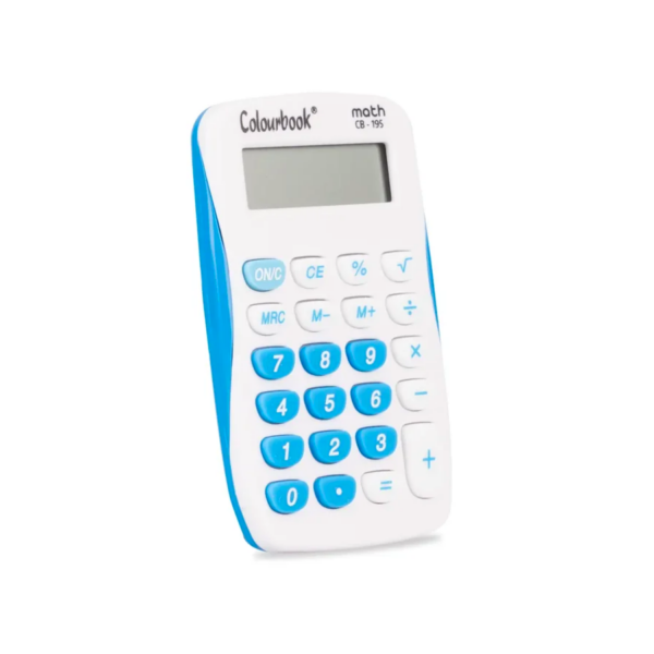 Colourbook Calcolatrice Tascabile 8 Cifre Math CB-195 Azzurro su linait