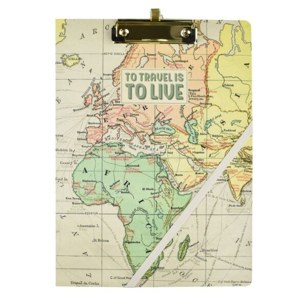 CLIPBOARD FOLDER - TAKE NOTE - TRAVEL su linait