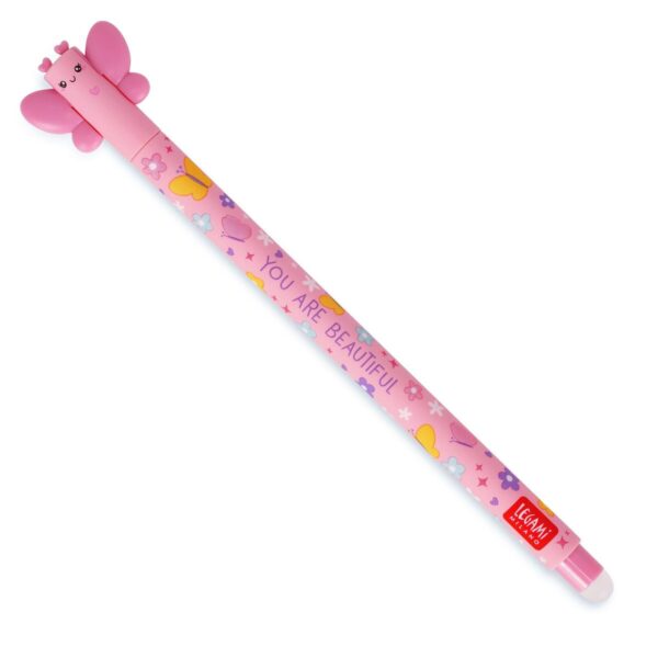 Legami Penna Cancellabile Inchiostro Rosa Butterfly su linait