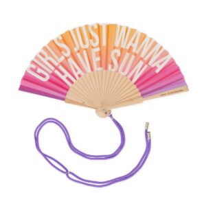 Que Calor! Folding Fan Sunset su linait