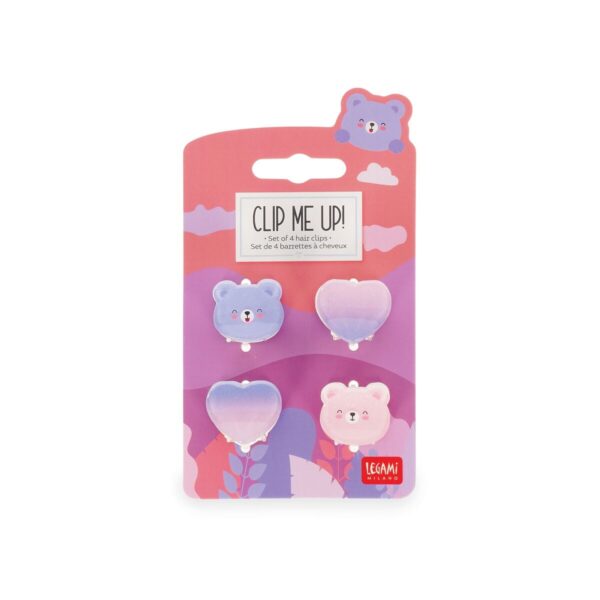 Set di 4 Mini Mollette per Capelli Clip me up! Teddy su linait