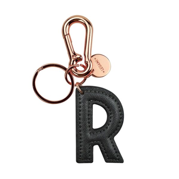 KEY RING - MY INITIAL - BLACK - R su linait