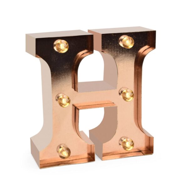 Mini Lettera Decorativa Luminosa Gold Rose H su linait