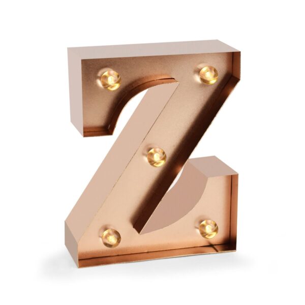 Mini Lettera Decorativa Luminosa Gold Rose Z su linait